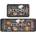 thumbnail image 1 of Colorful Kitchen Mats for Floor Set of 2,Anti Fatigue Mats for Kitchen Floor, Comfort Standing Cooking Kitchen Rugs and Mat, Non-Slip Washable Cushioned Anti Fatigue Rug, 17X 47 + 17X 30, 1 of 6