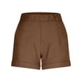 thumbnail image 4 of cfhntfmh Summer Chino Shorts for Women High Waisted Dressy Casual 4 Inch Inseam Mini Thigh Shorts with Pockets, 4 of 7