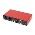 thumbnail image 2 of Tarjeta de sonido USB en vivo, mini USB roja, para mezcla digital, computadora, guitarra, teléfono móvil, grabación, canto en vivo, 2 of 14