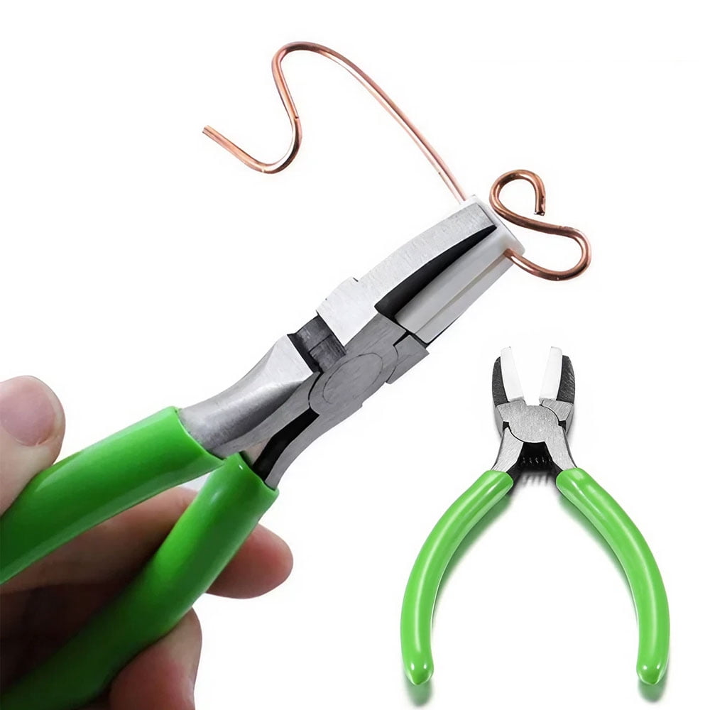 STONEGO 1PC/2PCS High Carbon Steel Pliers with Plastic Head - DIY Pliers for Handmade Jewelry and Bead Crimping - Durable Crimping Tools for Craft Projects