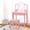 Pink, variant on EastVita Kids Vanity with Lighted Mirror - Little Girls Vanity Table and Stool - Kids Makeup with Tri-Fold Mirror - Drawer and Storage Grid for 3-9 Yrs Girls - Pink
