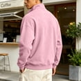 thumbnail image 5 of Domuza Mens Quarter Zip Lapel Collar Pullover Casual Lightweight Fleece Solid Color Comfort Soft Sweatshirt, 5 of 7
