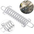 thumbnail image 1 of 4 Piezas Resorte de Vela de Sombra,Resorte de Tensión de Tienda de Campaña, Hebilla de Cuerda de Resorte de Tienda de Acero (Plata, 10*3cm), 1 of 2