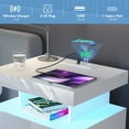 Hommpa LED Nightstand Wireless Charging Station USB Type C Outlets