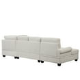 Euroco 120" Oversized UShaped Sectional Sofa with Chaise Lounge, Linen
