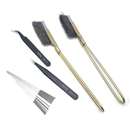 

Jzenzero Nozzle Ended Steel Wire Brush Cleaning Pick Clean Tools Kit for 3D Printer