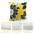 thumbnail image 4 of Nawypu  Decorative Throw Pillow Cover Indoor Outdoor Water Resistant Canvas Vivid Yellow Grey Black Blooming Flower, 4 of 5