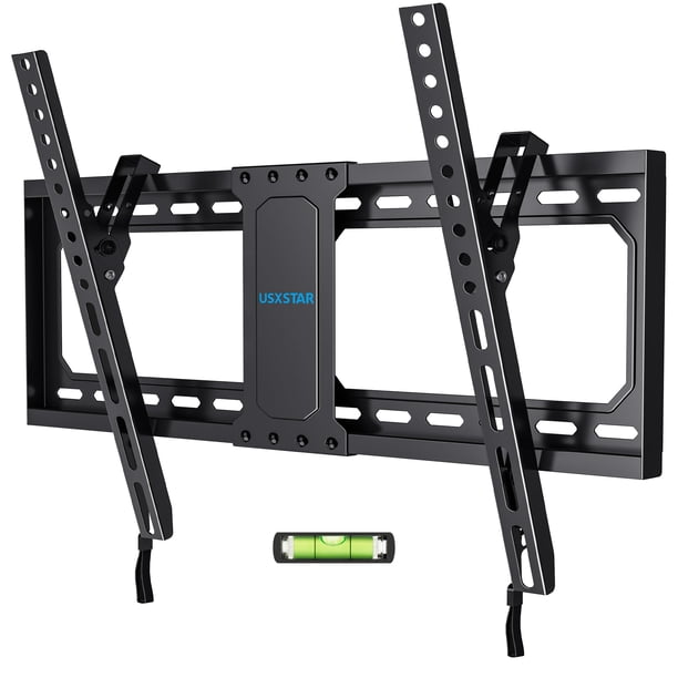 Soporte de pared inclinable para TV de alta resistencia con certificación UL para televisores grandes de 37 a 82 pulgadas, soporte de TV inclinable delgado de hasta 24 pulgadas y 132 libras, soporte d