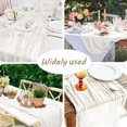 thumbnail image 4 of YQHWQ ft. Wavy White Cheesecloth Table Runner Bridal Shower Table Runner D 5-Pack, 4 of 5