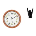 thumbnail image 1 of Reloj de pared,Reloj de pared con pájaro cantor Relojes de pared con pájaros,Relojes de pájaros con sonido Reloj decorativo que canta,Estatua del gesto de la roca,Estatuas y figuras de dedos, 1 of 8