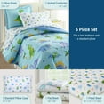 thumbnail image 3 of Wildkin Kids 5 Pc Twin Cotton Bed in a Bag for Boys & Girls (Dinosaur Land Blue), 3 of 6