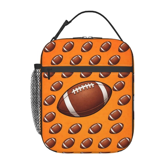American Football Lunch Bag Portable Thermal Lunch Box for Men and Women