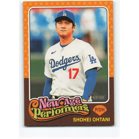 2024 Topps Heritage New Age Performers #NAP-1 Shohei Ohtani Los Angeles Dodgers Official MLB Baseball Trading Card