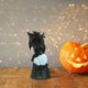 thumbnail image 3 of Estatua de dragón de Halloween, escultura de animales de resina de escritorio con bola iluminada, 3 of 6