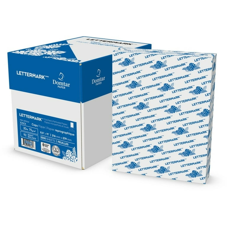 Domtar Copier Paper Pallet, Letter Size (8 1/2 x 11), 200000 Sheets  Total, 92 (U.S.) Brightness, 20 Lb, 30% Recycled, White, 500 Sheets Per  Ream