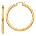 thumbnail image 1 of 14k Yellow Gold 4mm Tube Hoop Earrings Round, 1 of 7