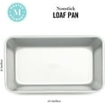 thumbnail image 3 of ZJQYDS Gallen 9 Inch Nonstick Carbon Steel Loaf Pan - Silver Durable Bakeware for Bread, Meatloaf & Cakes, 3 of 14