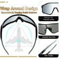 thumbnail image 4 of KANASTAL Sports Sunglasses Men Polarized Sun Glasses Women Wrap Around UV400 Protection Shades Ski Climbing Hiking Cycling Sailing Running - Mirrored Silver Lens, 4 of 5