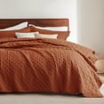 thumbnail image 1 of Colchas ligeras Quilt Bedsure tamaño queen, color rojo y naranja, 1 of 7