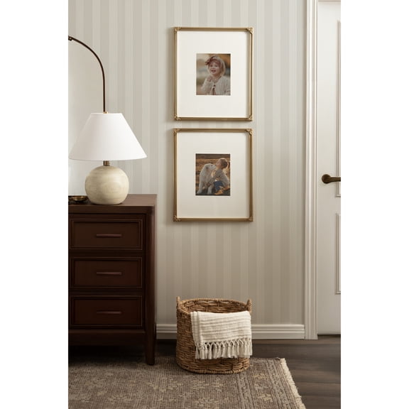 Kate and Laurel Arendahl Antique Picture Frame Set of 2, 16 x 20 matted to 8 x 10, Antique Gold, Vintage Two-Piece Rectangle Frame Set for Gallery Wall Decor for Living Room