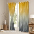 thumbnail image 3 of YST Abstract Ombre Window Curtains Dark Grey And Yellow Curtains & Drapes 42"Wx90"L Gradient Geometric Blackout Curtains Modern Silver Striped Wavy Line Window Treatments 2 Panels, 3 of 6