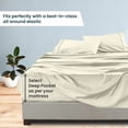 thumbnail image 4 of Pure 1000 Thread Count PIMA Cotton- Sateen Weave 4-Piece Queen (60"X80") Cream, Single Ply Yarns, Sateen Weave, Fits Mattress 16"inch Deep Pocket, 4 of 4