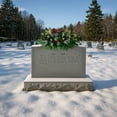 thumbnail image 5 of Sympathy Silks Artificial Cemetery Flowers Christmas Evergreen with Plaid Bow Saddle for Headstone, 5 of 6