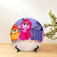 thumbnail image 6 of Saiise inside out 2 Print Bone China Decorative Plate Ceramic Decorative Plates with Display Stand Handmade Ceramic Wall Art Decor for Home Kitchen Bedroom Decorative-6in, 6 of 7