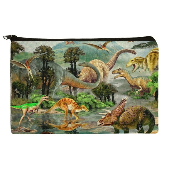 Dinosaur Jurassic Dinoscape Pencil Pen Organizer Zipper Pouch Case