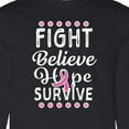 thumbnail image 4 of Inktastic Breast Cancer Awareness Fight Believe Hope Survive Long Sleeve T-Shirt, 4 of 5