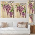 thumbnail image 4 of Designart 'Wisteria Purple Branches' Traditional Print on Natural Pine Wood, 4 of 5