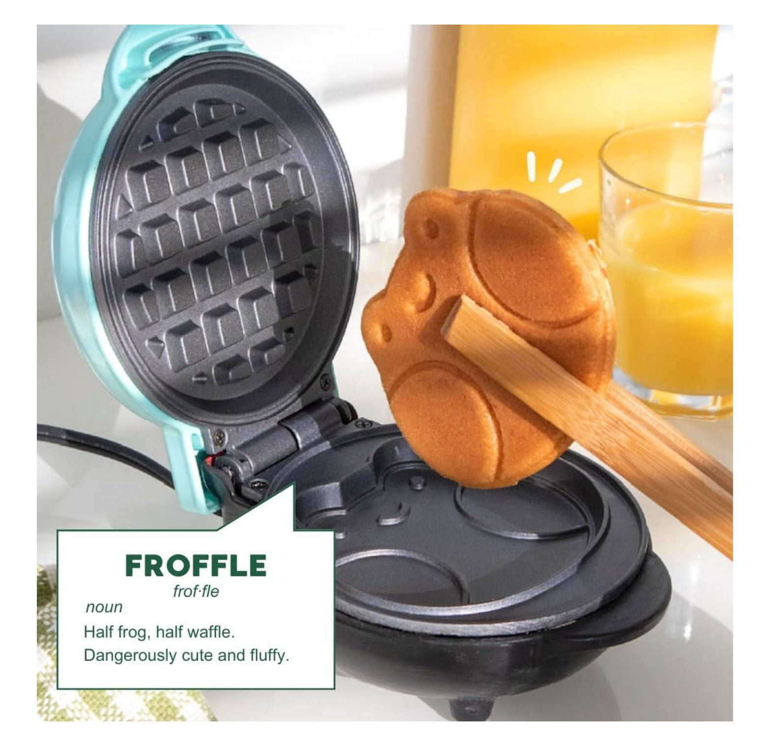 Frog Waffle Maker XYT Non-Stick Cute Design For Kitchen Breakfast Cooking Gifts