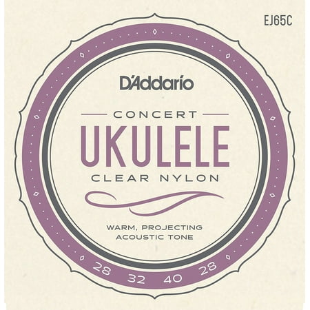 D'Addario EJ65C Pro-Arté Custom Extruded NylonUkulele Strings, Concert, Optimized for Concert Ukuleles tuned to standard GCEA tuning By DAddario Ship from (Best Strings For D Standard Tuning)
