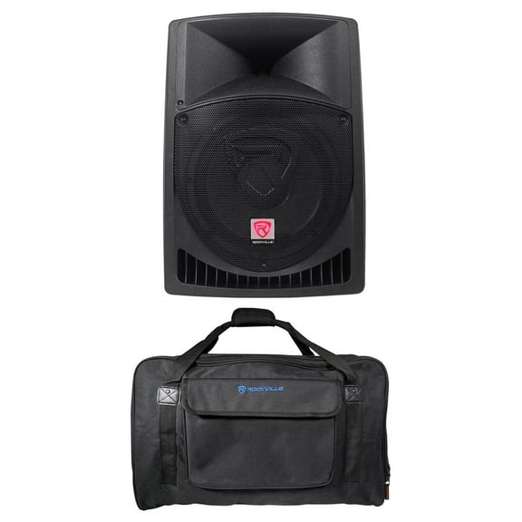 Rockville RPG12 12" Powered 800 Watt DJ PA Speaker Carry Bag