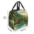 thumbnail image 2 of Pofeuu Lake Forest Dinosaur Print Lunch Bag Lunch Box Large Capacity Insulated Lunch Bag for Adult, Leakproof Reusable Lunch Tote Bags for Work, 2 of 5