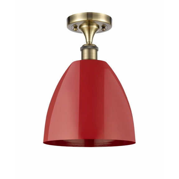 Innovations Lighting - Plymouth Dome - 1 Light Semi-Flush Mount In Industrial