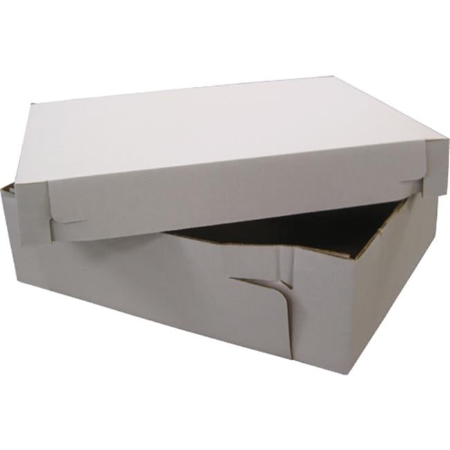 CPC B14146C 14 x 14 x 6 in. 2Piece Corrugated White Cake Box, Case of 25
