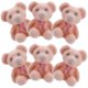 thumbnail image 1 of 6 mini osos de peluche flocados para bodas, fiestas, manualidades, accesorios, pequeños animales de peluche para baby shower, cumpleaños y graduación, 1 of 7