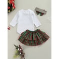 thumbnail image 4 of goowrom Bébé Fille Lettre Romper et Bande Courte Jupe Bandeau Ensemble, 4 of 8