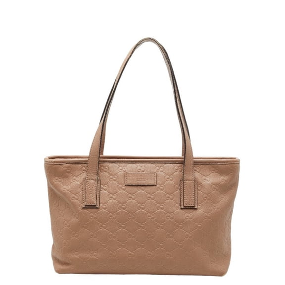 Pre-Owned Gucci Guccissima Tote Bag Handbag 211138 Beige Leather Women's GUCCI (Good)