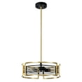 thumbnail image 2 of Milly 15 in. 3-Light Indoor Brass and Matte Black Finish Chandelier with Light Kit, 2 of 5