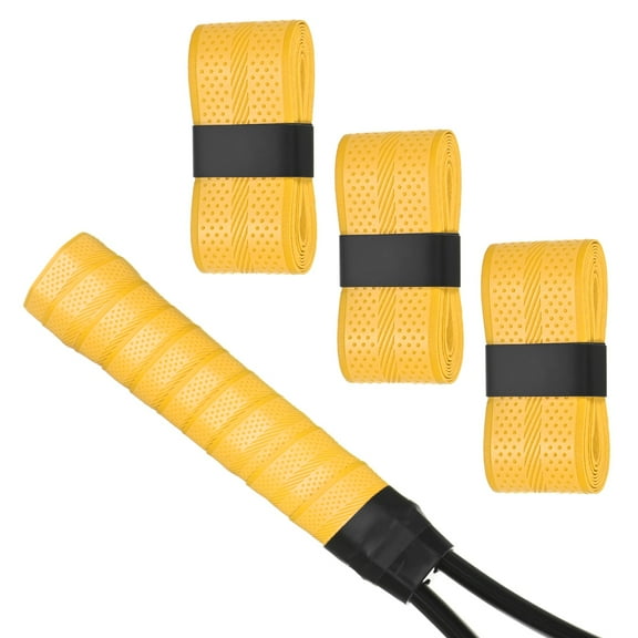 Uxcell 3-Pack Golf Grip Wrapping Tapes Anti-Slip Sweat Absorbent Tennis Overgrip Grip Tape for Golf/Racquetball/Badminton Yellow