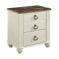 thumbnail image 1 of Signature DESIGN BY ASHLEY - Table de Chevet Willowton - Style Rustique de Ferme - Lavis Blanc, 1 of 8