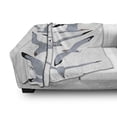 thumbnail image 3 of Seagulls Soft Flannel Fleece Blanket, Seagulls in Flight Facing Different Positions Simplistic Cartoon Drawings Print, Cozy Plush for Indoor and Outdoor Use, 50" x 60", Black White, by Ambesonne, 3 of 6