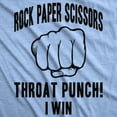 thumbnail image 2 of Womens Rock Paper Scissors Throat Punch T shirt Funny Sarcastic Humor Tee Girls Womens Graphic Tees, 2 of 7