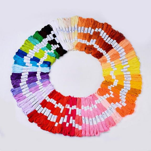 1 box Cotton Cords Macrame Cord Embroidery Thread Mixed color 200x160mm 8.74 yards(8m)/skein 100skeins/box