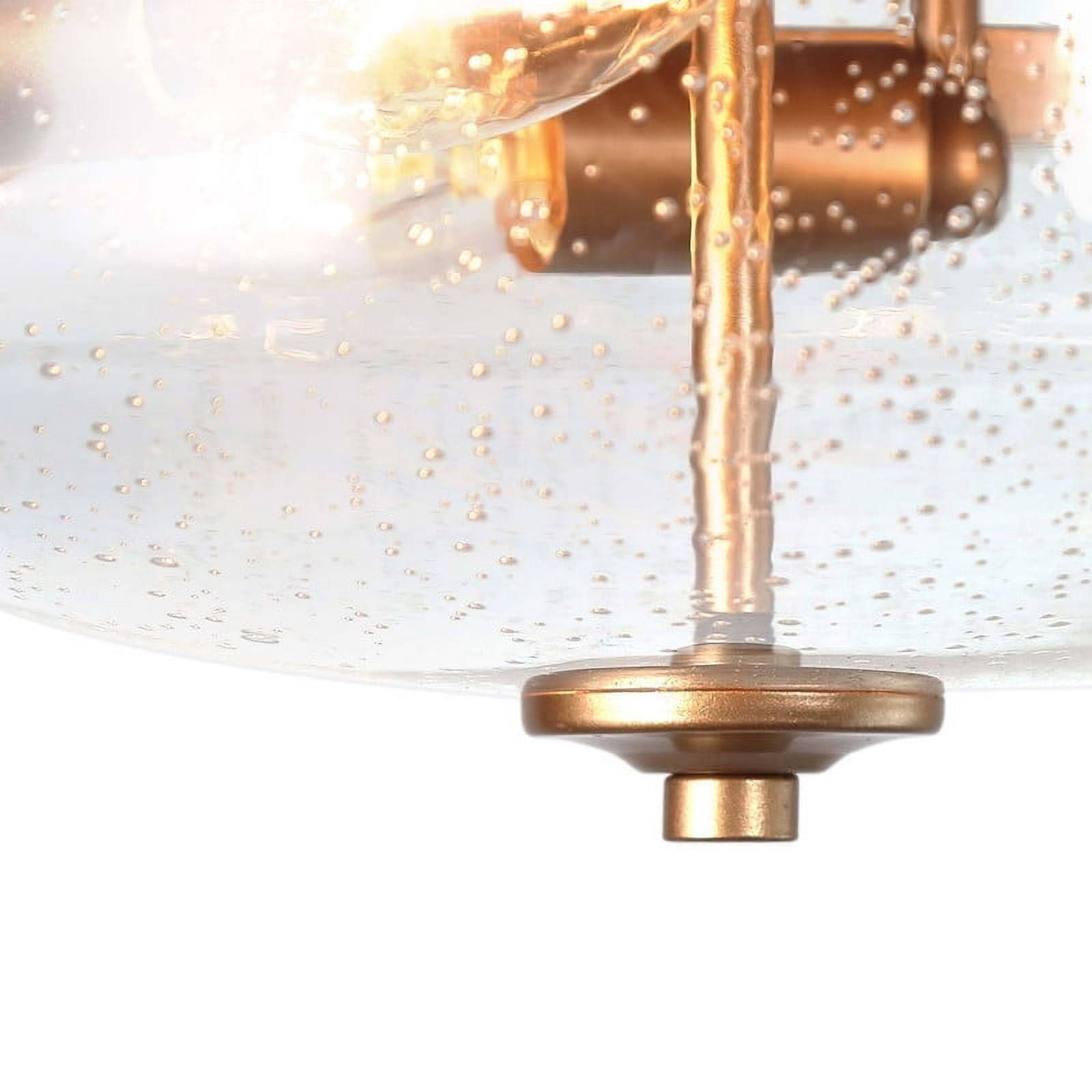LNC Ellan 3-Light 13-in Matte Gold LED Flush Mount Light