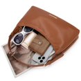 thumbnail image 4 of Bolso bandolera Montana West Trendy de cuero vegano marrón, 4 of 6