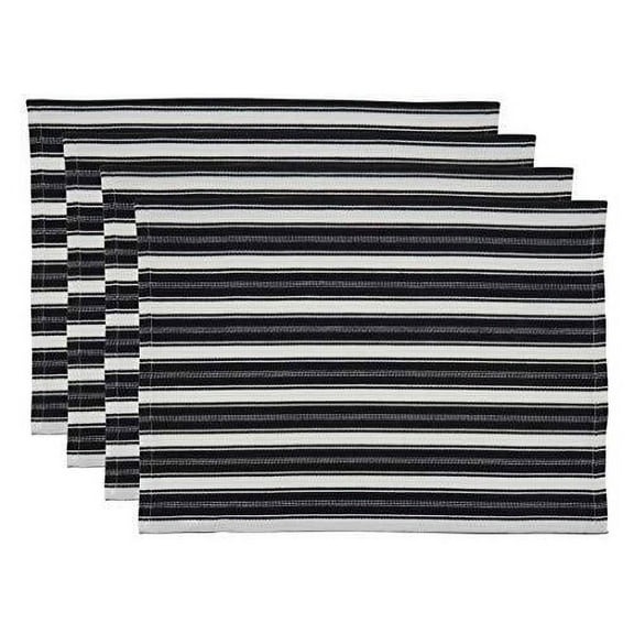 Fennco Styles Classic Striped Cotton Decorative Table Runner 16" W x 72" L - Black & White Table Cover for Banquets, Special Events, Everyday Use and Home DÃ©cor