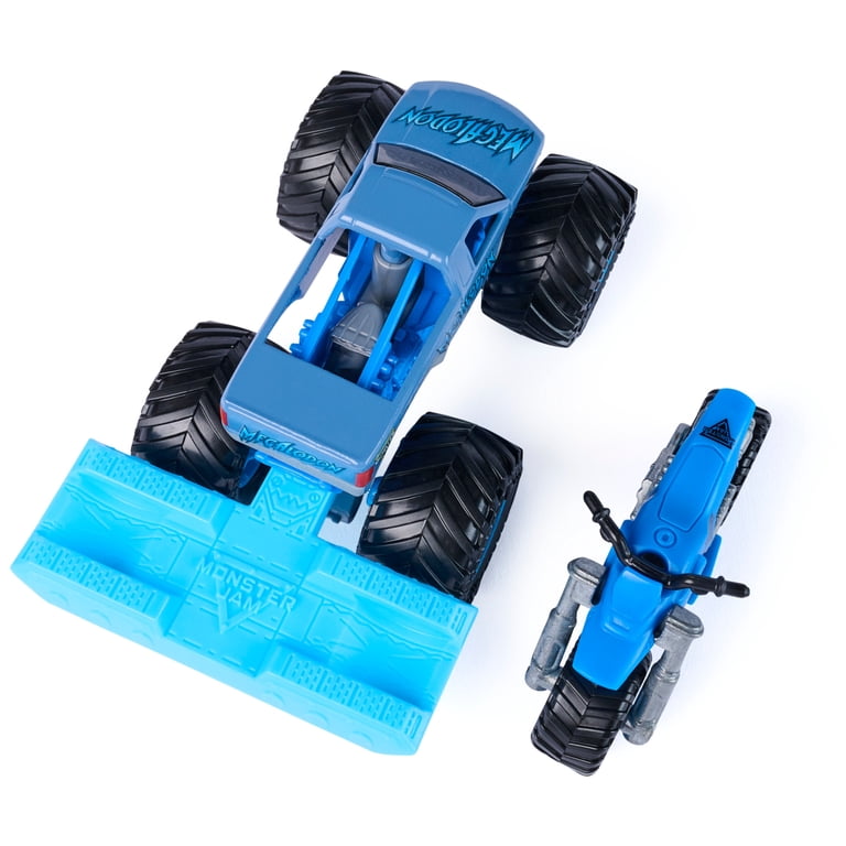 Monster Jam Megalodon Monster Truck and Dirt Bike 2-Pack, 1:64 photo 3